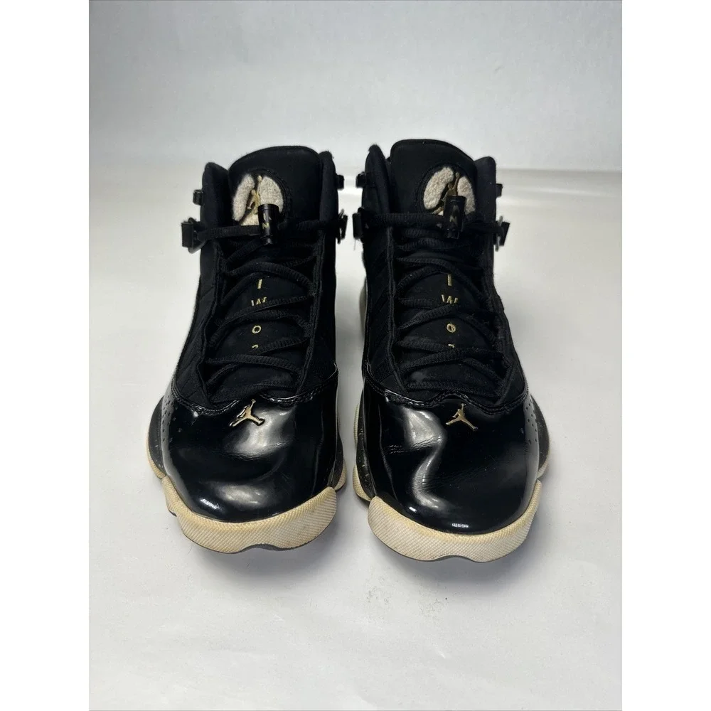Nike Air Jordan 6 Rings Black Metalic Gold 322992-007 Basketball Shoes‎ 8